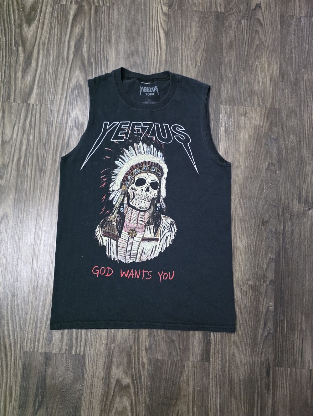 RARE Yeezus Sleeveless Black Tank OFFICIAL Tour TEE 2013 “God Wants You”,